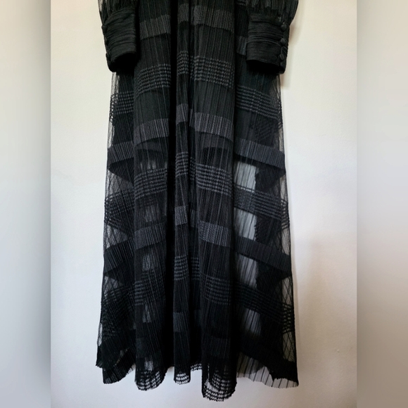 Jewel Badgley Mischka Beatrice Long Sleeve‎ Spliced Midi Dress - Picture 8 of 11